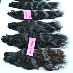 100% indien vierge Remy non traité Double trame Machine vague profonde cuticule aligné tissage couleur naturelle noir femmes cheveux humains - Product Image 2