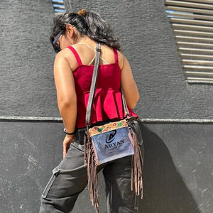 ขอบตะวันตกใสใสกระเป๋าสไตล์มือเครื่องมือแกะสลักกระเป๋าหนังหลายใช้กระเป๋าหนังสําหรับผู้หญิงหลายใช้ - Product Image 1