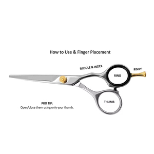 Tijera de corte de pelo de peluquero de alta calidad, tijera de corte de pelo de acero alemán 5,5, tijera de corte de pelo de belleza - Product Image 2