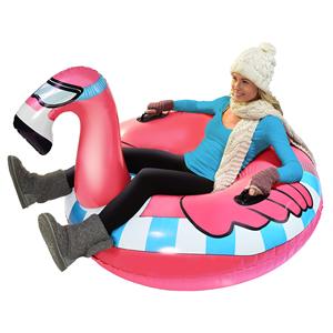 Premium Winter Snow Tube <b>Inflatable</b> Sled for Kids and Adults Unicorn Frozen Ice Dragon Polar Bear Penguin Flamingo Snow Sledding - Product Image 1