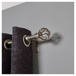 Traditional design metal <b>curtain</b> <b>brackets</b> with screw mounts for stable long lasting use on <b>wooden</b> or concrete walls - Product Image 4