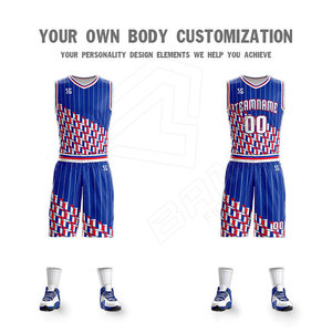 Customized Adults Reversible Breathable Anti-Bacterial Quick Dry Basketball Uniforms 100% <b>Polyester</b> Summer <b>Shorts</b> Plus Size - Product Image 3