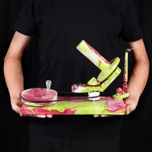 Enrouleur de fil de résine multicolore marbré à la main et outil de tricot rapide pour les tricoteurs - Product Image 4