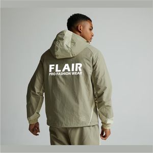 Veste coupe-vent imperméable et respirante avec capuche pliable pour homme, fermeture éclair - Product Image 3