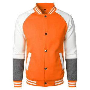 Chaqueta universitaria de béisbol bordada con logotipo personalizado para hombre con botones de diseñador y cuello alto Variedad de estilos disponibles - Product Image 1
