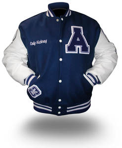 Chaqueta universitaria de cuero PU de alta calidad Unisex con cuello levantado y bordado de letras de béisbol personalizado Jersey de estilo Formal para hombre - Product Image 6