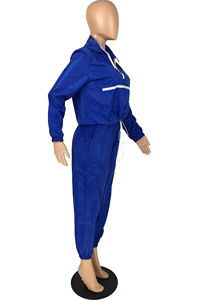 Ensemble 2 pièces personnalisé de haute qualité pour femme, coupe-vent d'hiver à capuche, survêtement zippé imperméable, options de tailles disponibles - Product Image 4