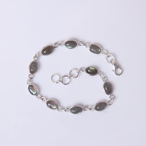 Pulsera de estilo bohemio de Plata de Ley 925 para mujer, pulsera de tenis de piedras preciosas labradorita hecha a mano, regalo de joyería clásica - Product Image 3
