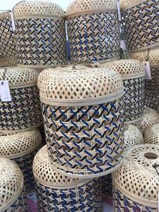 Cesta de bambú vintage de Vietnam, precio al por mayor, forma circular para almacenamiento de alimentos - Product Image 3