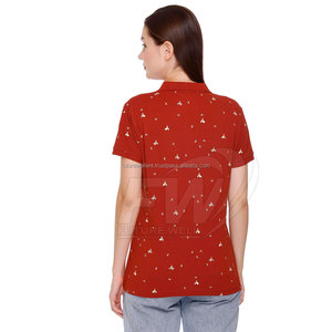 เสื้อยืดผู้หญิงคุณภาพสูง ผ้าแคนวาส ระบายอากาศได้ดี ทรงปกติ แขนสั้น สำหรับขายส่ง - Product Image 4