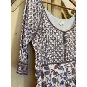 VESTIDO ANOKHI ANARKALI - POETRY, Ropa Étnica India de Algodón y Georgette Dibujada a Mano, Estilo Pakistaní, Salwar Kameez - Product Image 2