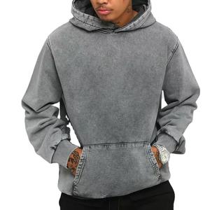 Nouvelle arrivée sweats à capuche hommes sweats à capuche lavés à l'acide pas cher prix polaire sweats à capuche unis pull vêtements pour hommes 2026 - Product Image 1