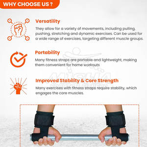 Poignet d'haltérophilie personnalisé de marque privée Sangles de levage personnalisées populaires Sangles de poignet - Product Image 4