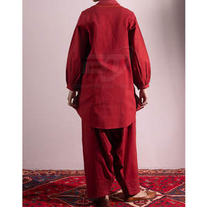 Costume élégant brodé avec dupatta, vente en gros de costumes pakistanais pour femmes en 3 pièces, taille adulte - Product Image 6