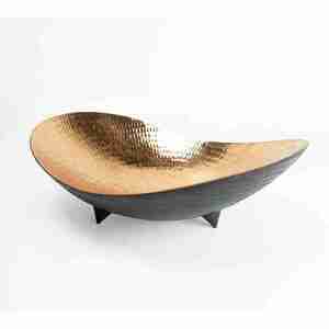 Tazón para mezclar de cobre de alta calidad de Venta caliente con soporte Calidad de exportación de metal pulido para la preparación de huevos para acampar - Product Image 3