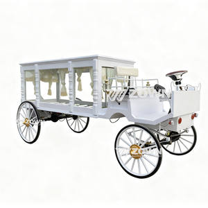 Voiture funéraire électrique à 4 roues de couleur personnalisée conforme aux normes européennes, carrosse funéraire, voiture vintage, voiture funéraire tirée par des chevaux - Product Image 1