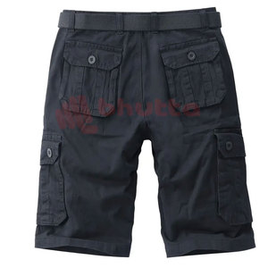 Premium Men's <b>Cargo</b> Shorts Solid Pattern Lightweight 100% Cotton Fabric with Zipper for Casual Outdoor Activities - Product Image 1