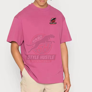 Camisetas de algodón de corte holgado, camisetas de corte ajustado, camisetas de manga corta de corte holgado para venta en línea - Product Image 2