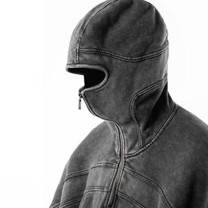 Venta al por mayor Unisex de alta calidad personalizada chaqueta con capucha de los hombres con cremallera completa en blanco cara Zip Up Sudadera con capucha de los hombres - Product Image 5