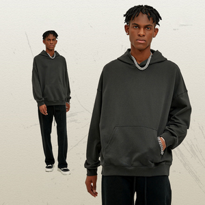 Sudadera con Capucha de Alta Calidad, Ligera, 100% Algodón, Transpirable, Ecológica, con Cierre, para Hombre, Personalizable - Product Image 1