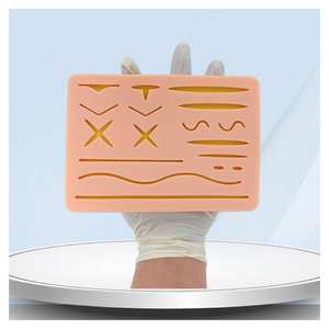 Almohadilla de práctica de sutura avanzada para educación médica con diseños de heridas realistas y tamaño portátil - Product Image 5