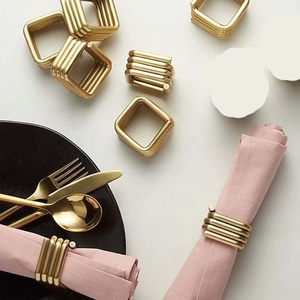 Anillo con forma de cinco hojas para servilletas, hebilla de cinco hojas chapada en oro, para Navidad, restaurante, boda, cafetería, decoraciones - Product Image 4