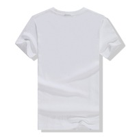 T-shirt en coton blanc respirant grande taille avec logo personnalisé, prix usine OEM Bangladesh, uniforme de travail vierge