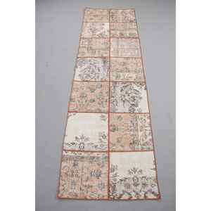 Alfombra Turca Vintage, Alfombra de 2,3x7,8 pies, Alfombra Marrón Ombré - Product Image 1