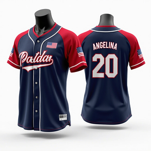 เสื้อเบสบอลสำหรับทีมชุดกีฬาซอฟต์บอลตาข่ายระบายอากาศได้ดีพิมพ์ดิจิตอลโพลีเอสเตอร์ - Product Image 5