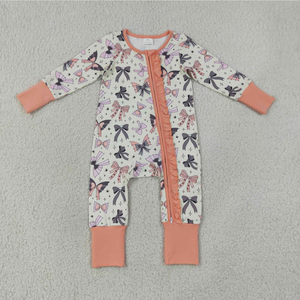 ชุดรอมเปอร์เด็กผู้หญิงลายแมงมุมผีฮาโลวีนแบบมีซิปสองทางพร้อมระบาย - Product Image 1