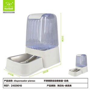 Comedero Redondo de Acero Inoxidable para Mascotas con Dispensador Automático de Agua, para Perros y Gatos, Fabricado por el Fabricante, Venta al Por Mayor - Product Image 1