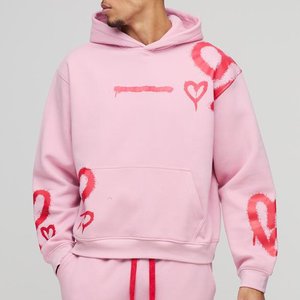 Venta caliente al por mayor chándales rosas logotipo impreso personalizado para hombres ropa de calle transpirable chándales de alta exigencia para el invierno - Product Image 2