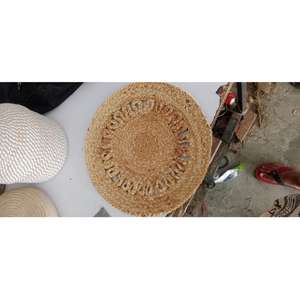 Manteles Individuales de Yute Redondos Decorativos Tejidos a Mano de Estilo Clásico y Diseño Natural para Decoración de Mesa de Comedor - Product Image 2