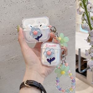 Audífonos Intrauditivos para Mujer, con Diseño de Flor 3D, Transparentes, Ligeros, Cómodos, con Pulseras Decorativas - Product Image 3