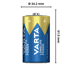 Varta long life Power Torch D batteria primaria alcalina Blister 2 pezzi - Product Image 5