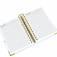 Carnet à spirale double personnalisé à couverture rigide avec pages lignées – Impression en gros pour carnets d'écriture