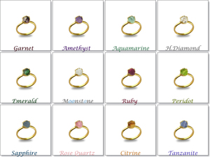 Herkimer แหวนเงินธรรมชาติขนาด8-10มม.,แหวนทองแท้925แหวนเงินเครื่องประดับปรับ925เงินแหวนเดือนมกราคม - Product Image 3