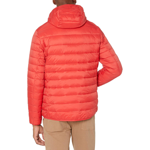 Chaqueta de Invierno Acolchada Roja para Hombre, Estilo Urbano, Cortavientos, Corte Ajustado, Cierre de Cremallera, Relleno 100% Fibra de Poliéster, Secado Rápido - Product Image 4