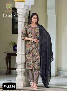 Vestidos de fiesta Ropa de mujer Vestidos Ocasiones especiales Ropa informal Estampado de cápsula Kurti con estampado de lámina Kurtis con conjunto Dupatta - Product Image 2