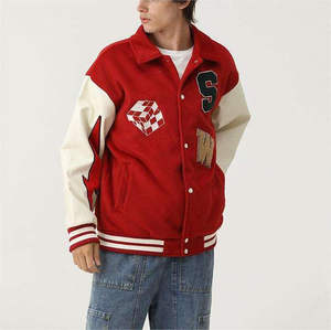 Blouson universitaire vintage personnalisé OEM en gros, à capuche, coupe droite, uni, respirant, coupe-vent, 100 % coton, direct usine - Product Image 1