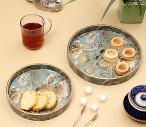 Plateau de service en bois émaillé pour la décoration de table, plateau de présentation élégant pour la salle à manger - Product Image 3