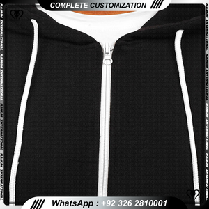 Meilleur prix Sweats à capuche de haute qualité pour hommes Zipper-Up Oversized Plain Dye Impression numérique Plus Size Puff Technique - Product Image 6