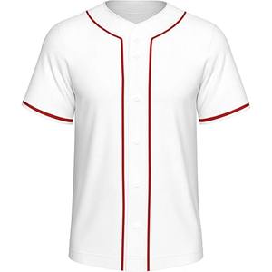 Custom <b>pink</b> <b>Ribbon</b> Full Button Breathable 100% Polyester Baseball Jersey Uniform with Sublimation Printing for Baseball Softball - Product Image 3