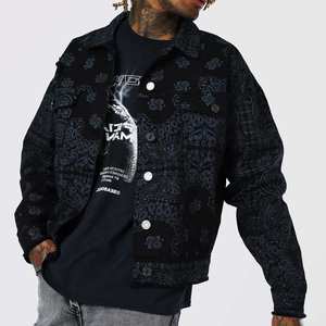 Customized Winter Men's Denim Jacket Causal Wear OEM/ODM Wholesale High Quality Men's Cotton Denim Jacket - Product Image 4