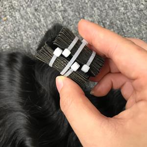 Extensiones de cabello con cinta ondulada virgen vietnamita Remy 100% al por mayor, doble estirado de alta calidad> = 55%, proporción de cabello más larga, materia prima - Product Image 4