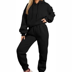 Conjuntos de chándal con capucha para mujer de calidad profesional Ropa estampada de peso pesado con pantalón Características de talla grande - Product Image 4