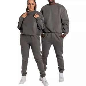 Conjuntos de Sudadera con Capucha y Pantalones Deportivos Unisex de Manga Larga, 100% Algodón, para Hombre y Mujer, Color Sólido, Ecológicos, Transpirables, con Tecnología de Secado Rápido en Cuatro Direcciones - Product Image 6