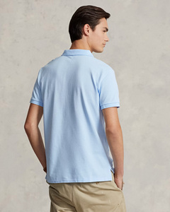 Gran oferta de polos icónicos de malla personalizados ajustados Premium azul claro para hombre, polos de Golf de algodón transpirables de ajuste clásico para hombre - Product Image 4