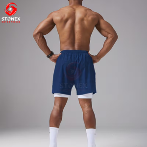 Mens Custom Gym Shorts Spandex/Polyester High Material Use Custom Breathable Quick-Dry Flexible Plus Size <b>Drawstring</b> Closure - Product Image 2