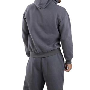 High Quality Heavyweight 500 Gsm <b>Hoodie</b> Wholesale Sweat Suits Unisex 100% Cotton Sweatpants and <b>Hoodie</b> Set Men - Product Image 3